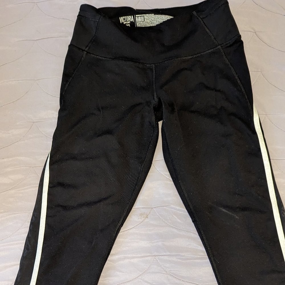 Victoria's Secret Knockout Tights Black Mesh Size Medium Long